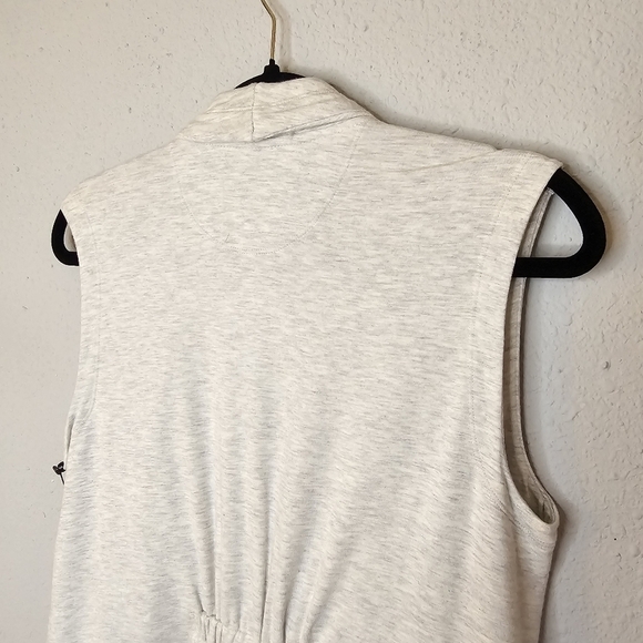 Donna Karan Active Open Cardigan Jacket Womens S Vest Zippers Logo Gray - Picture 11 of 14